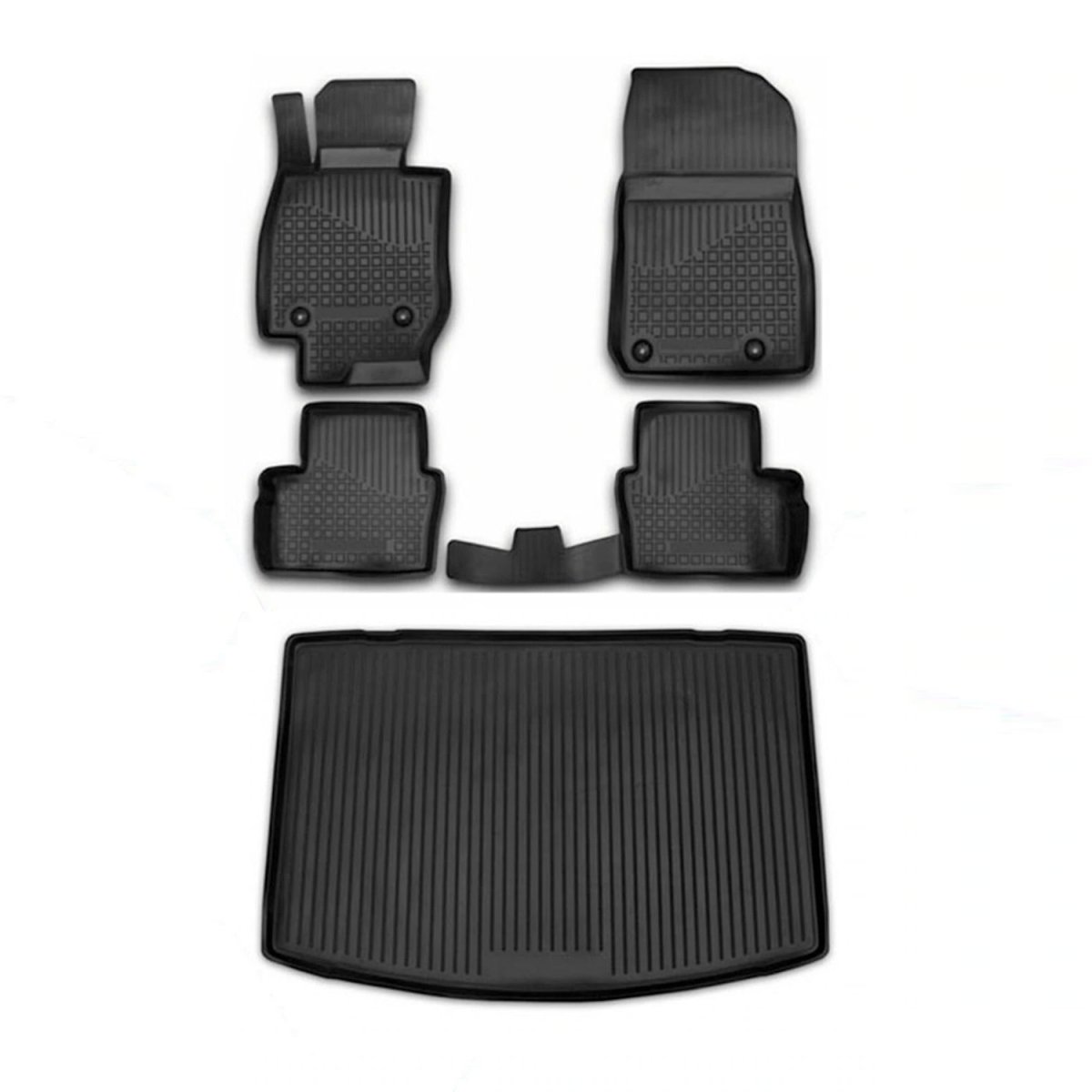 Mazda CX-3 3D Floor-Trunk Mats - Omac - Black - 2016-2021